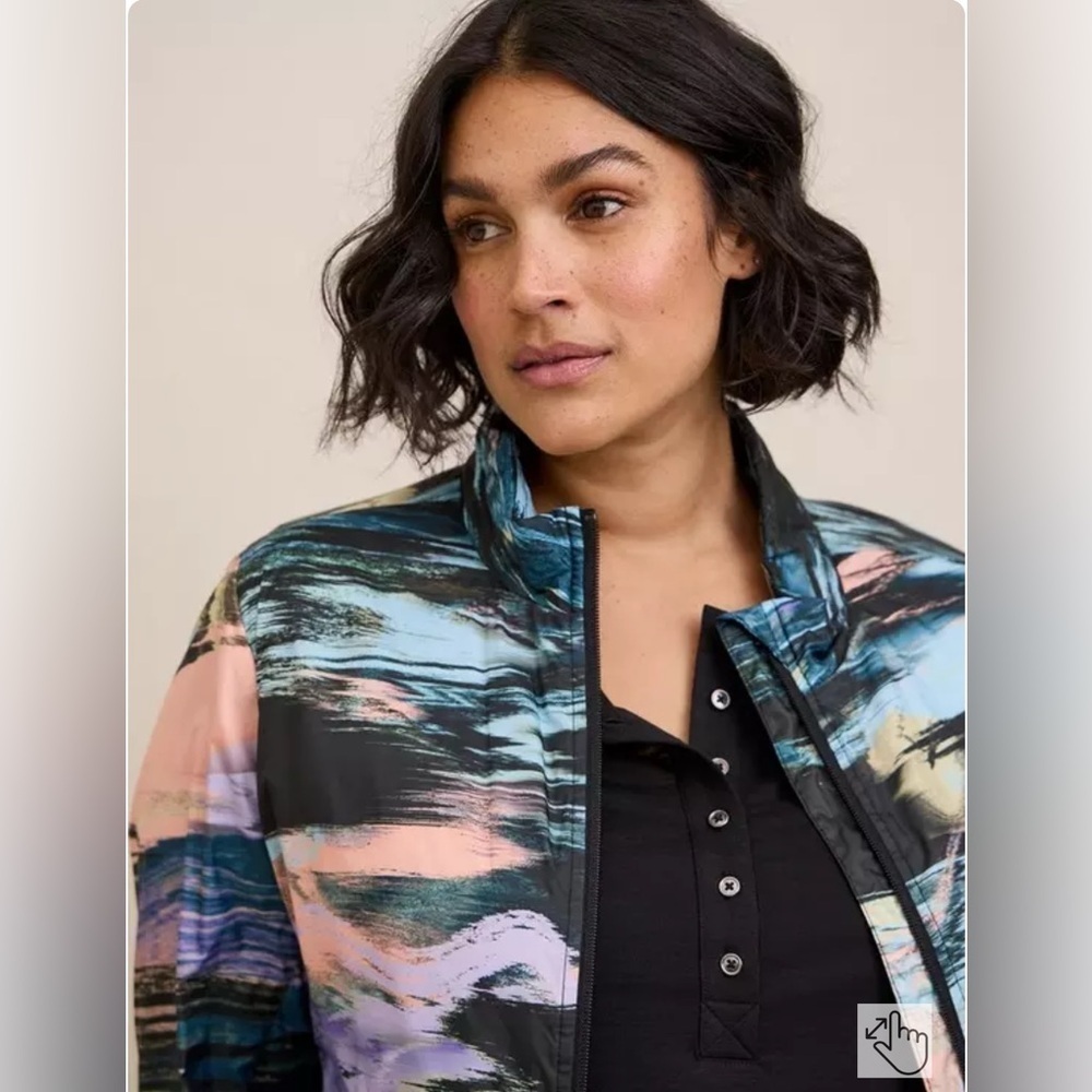 Torrid 1 Happy Camper Polyester Woven Lightweight Active Jacket Size 14-16 - Picture 5 of 15